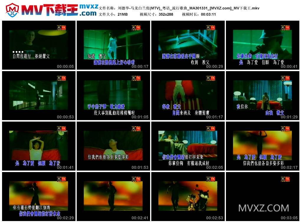 刘德华-马龙白兰度(MTV)_粤语_流行歌曲_MA301331